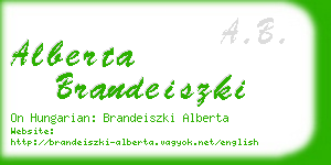 alberta brandeiszki business card